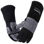 ARCCAPTAIN Welding Gloves 932℉ Heat/Fire Resistant 16 inches Gloves for Stick, Mig, Forge, BBQ, Grill, Fireplace, Baking, Stove Working Protection