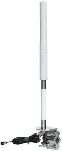 Satellite Radio Truck Antenna for use with Sirius, XM and SiriusXM Radios with Push on Style SMB Connector, 14 Inches Tall, 16 Foot Cable, Right Angle SMB Connector with Mirror Arm Mounting Bracket