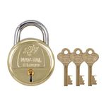 Godrej Locks I Navtal 6 levers 50 mm I Padlock for Main Door I Gate Lock I Tool Box, Shutters, Shops & Offices I Strong Hardened Corrosion Resistant Shackle I Brass Material | 1 Year Warranty