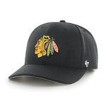 47 NHL Chicago Blackhawks Cold Zone MVP DP Unisex Baseball Cap, Snapback, Indian Badge Logo, Colour Black