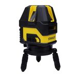 STANLEY STHT77514-1 Plastic Multiline Laser with 2*AA Batteries for Home, DIY & Professional Use, 1 Year Warranty, YELLOW & BLACK