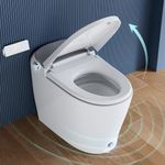Upgraded Smart Toilet with Powerful Flush for Low Water Pressure Areas, Auto Open/Close Lid, Bidet Toilet with Instant Warm Water, Elongated Heated Seat, Auto-flush, Dryer, Deodorizer, Digital Display