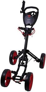 MacGregor Deluxe VIP 4 Wheel Golf Buggy/Trolley/Cart/Trundler - Black/Red