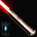 LGT Smooth Swing Light Saber, Sensitive Motion Control Light Saber with Realistic 12 Set Sound Fonts Infinite Color Changing 16 RGB, Heavy Dueling Light Saber for Adults Teenagers Gift,Type-C Charging