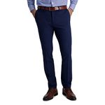 Kenneth Cole Reaction Men's Skinny Fit Flat Front 4 Way Stretch Pant, Bright Blue, 29W x 29L