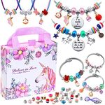 COO&KOO Charm Bracelet Making Kit, A Unicorn Girls Toy That Inspires Creativity and Imagination, Crafts for Girls Ages 8-12 with Jewelry Making Kit & Art Kit Perfect Gifts for Girls Self-Expression!