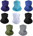 Finvizo 8 Pack Neck Gaiter Bandana Mask Face Cover Cooling Gator Scarf Washable Reusable Cooling Gator Mask Face Scarf Cover Protect from Dust Sun for Men Women Fishing Cycling Running Facemask Gaitor