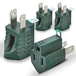 MeasuPro 3-Prong to 2-Prong Grounding Adapter Plug - 4 Piece for Wall Outlets - Converters for Outlets, Electrical, Household, Workshops, Industrial, Machinery, Appliances - UL Listed, Gray, Polarized