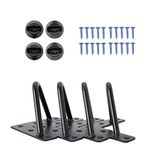 Signstek 6 Inch (3/8" Diameter) Heavy Duty Hairpin Furniture Legs, Metal Home DIY Projects for TV Stand, Sofa, Cabinet, etc with Rubber Floor Protectors Black Set of 4