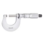 Starrett V230MXRL Outside Micrometer, Ratchet Stop, Lock Nut, Carbide Faces, 0-25 mm Range, 0.001 mm Graduation, +/-0.002 mm Accuracy