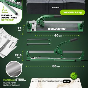 BOLKERS ProCut S 600 Tile Cutter – 600mm Ceramic, Tungsten Carbide Blade