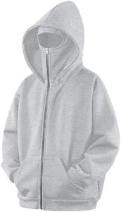 GIJOVANA Balaclava Hoodie Warm Zip Up Sweatshirts Hooded Fleece Jackets Windproof Outfits Streetwear Oversized (Light Grey,M)