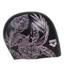 arena Sirene Silicone Long Hair Swim Cap for Women, Cecilia Black