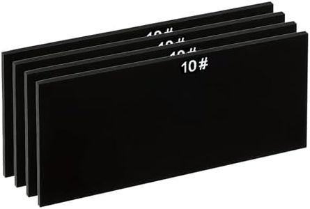 PATIKIL Welding Len Shade 10 Glass 4-1/4"x 2", 4 Pack Hardened Glass Black Darkening Filter Plates Covers Replacement for Weld Helmet Hood