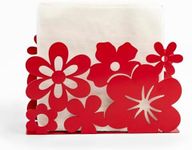 Mango Steam Tabletop Napkin/Tissue & Letter Holder For Home, Kitchen, Restaurants (Flower, Red)