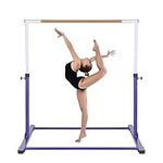 Queiting Kids Gymnastics Bar Horizontal Training Bar Junior Kip High Bar Adjustable Height 90cm-150cm Children Sports Equipment for Home Gym Garden