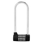 Bike U Lock, Motorcycles Password Lock Gate Lock for Anti Theft, Cabinet Door Handles Combination Lock Padlock, 5 Digit Combination Padlock Safety Code Lock for Luggage Locker Wardrobe (Black)