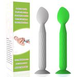 Youngso Diaper Cream Spatula - Diaper Cream Applicator with Suction Cup Base - Hygienic and Easy to Clean -Butt Spatula for Baby Essentials -Baby Shower Gifts - 2 Pack, Green & Gray