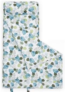 david's kids Toddler Nap Mat Set with Removable Pillow, Ultra Soft Slumber Bags for Boys Girls，Perfect for Preschool, Daycare, Kids Sleeping Bags with Rollup Design, 50"x20", Leaf