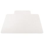 Deflecto EconoMat Chair Mat with Lip, for Hard Floors, Straight Edge, 45" x 53", Clear