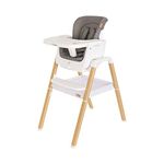 Tutti Bambini Nova Highchair - 7-in-1 Portable High Chair, Baby Chair with Feeding Tray, Washable Seating & Travel Bag, Folding High Chairs for Babies and Toddlers from 6+ Months (White/Oak)