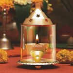 Borosil Brass Akhand Puja Diya in L