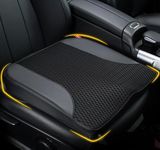 Car Seat Cushion: Comfortable Memory Foam Car Seat Cushion for Driving - for Sciatica-Tailobone Pain Relief - Seat Cushion for Car-Truck, Office, Wheelchair - Leather & 4D Mesh