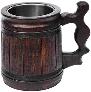 Handmade Beer Mug Wooden Tankard Beer Stein Capacity: 20.28oz (600ml) 10 OZ