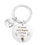 Hoosmoon Funny Uncle Gifts from Niece Nephew, Uncle Keyring, Special Uncle Christmas Gifts, Uncle Presents, Best Uncle Birthday Gifts - If Uncles were Bogeys, I'd Pick You