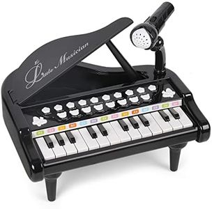24 Keys Keyboard Kids Toy Piano with Microphone - Black by Baoli