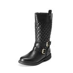 DREAM PAIRS Unisex-Child Girls Black Buckle Knee High Riding Boots Children's Autumn and Winter Boots,Size 13 Little Kid,Black,LUCKID-01