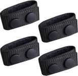 4 Pcs Belt Keepers Nylon Duty Belt Keepers Security Tactical Belt Keepers Double Snaps Belt Keepers for 2¼'' Wide Belt Police Duty Belt Law Enforcement Accessories, Black