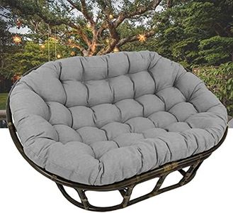 Hanging Basket Chair Cushions, Double Papasan Cushion, Oversized Hanging Egg Swing Chair Cushion for Patio Garden Patio Chair Cushions,Light Gray,65 * 45 * 6in