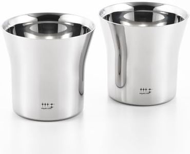 Yoshikawa YJ2174 Rock Tumbler, 11.8 fl oz (320 ml), Silver, 2 pcs, Stainless Steel, Double Layer Construction, Shiniya Syndicate