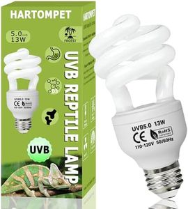 HARTOMPET UVB 5.0 Reptile Light 13W, Tropical Terrarium Compact Fluorescent Lamp, Coil UVA-UVB Bulbs for Chameleons, Lizard, Turtle,Ideal Lighting for Small Reptile Tanks, Amphibians Terrarium Habitat