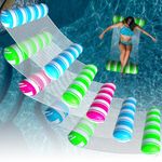 5 Pack Inflatable Pool Floats Adult Size Water Hammock,Water Floats for Adults,4-in-1 Multi-Purpose Pool Floating Toys,Pool Rafts Lounge Chairs Floaties,for Adults Vacation Fun and Rest