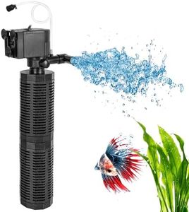 Yaubay 25W Aquarium Internal Filter for 75-150 Gallon Tanks, Power Biochemical Sponge Fish Turtle Tank Filter with Aeration System, Silent Submersible Filters, 317 GPH