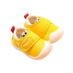 TopiBaaz Kids Casual Shoes Velcro Sneaker Old Toddler Anti-Skid Rubber Sole Booties Unisex Canvas |Yellow,3 to 6 Month