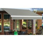 The Fellie Garden Awnings L3.5xW3m Manual Patio Awning Retractable Canopy Outdoor Sun Shader, Grey