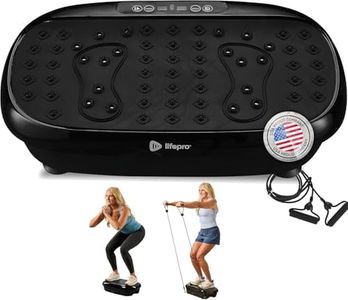 LifePro Hexaplate Lite Vibration Plate Exercise Machine with Magnetic Acupoints -Vibration Plate Machine for Full Body Workout -Vibrating Plate with Loop & Resistance Bands for Fitness
