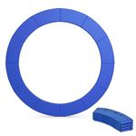 COSTWAY Trampoline Pad, 12ft 14ft Replacement Trampoline Safety Pads, No Holes for Pole, Waterproof Trampoline Spring Cover Padding Surround Pad (12ft, Blue)