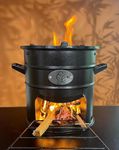 Earthfit Arjun plus Cookstove no LPG or gas cylinder required | Lakdi ka chulha works on Dry wood | Low smoke | Home & Outdoor use | Clean Cooking Desi iron chulha for cooking using wood and twigs