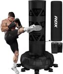 RDX XXL 330LBS Target Freestanding Punching Bag with Cover & Gloves – 72” Adult Heavy Pedestal Punch Bag Set - 17 Suction Cup 8 Extended Legs Stand Base - Kick Boxing MMA Muay Thai Home Gym Fitness