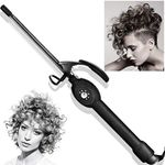 Small Curling Iron 9mm Mini Hair Curler for Long/Short Hair, Small Barrel Thin Curling Wand Unisex Mini Curling Iron Ceramic Tight Curl Curling Tongs, Dual Voltage Hair Styling Tools Tiny Curlers