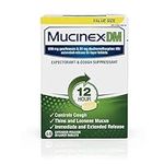 Mucinex DM 12 hour Cough and Chest Congestion Medicine -Expectorant and Cough Suppressant tablets(Lasts 12 hours/Powerful Symptom Relief/Extended-Release Bi-layer), White, 68 Count (Pack of 1)