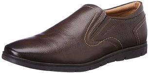 Hush Puppies Men's ERIC Slipon E 23 Formal Shoes (8554003_Dark Brown_9 UK)