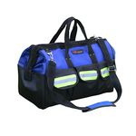 ZOJO Reflective Tool Bags For Men & Women 16 inch Wide Mouth (Large, Blue)