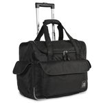 J World New York Unisex-Child Donna Rolling Tote Travel, Black, One Size