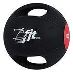 B Fit Dual Grip Medicine Ball for Fitness Weighted Balance Plyometric Training Muscle Build 8 Kgs.