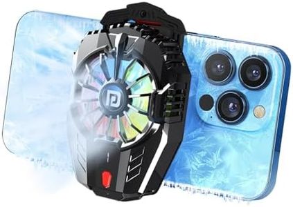 Portronics Coolpluse Instant Mobile Cooler With Radiator Cooling Technology, 3 Cooling Mode, Temperature Display, RGB LED Light, Gaming Fan, Refrigeration Chip, Compatible With Android & iphone(Black)